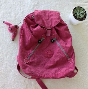 Kipling Medium Berry Pink Backpack